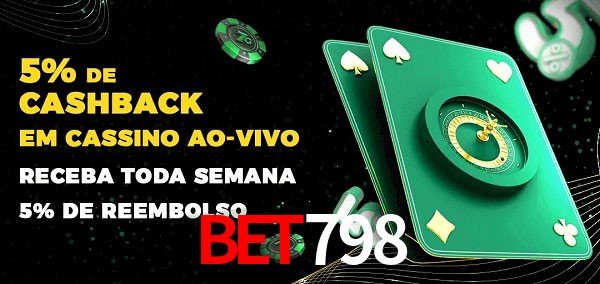 Promoções do cassino ao Vivo bet798